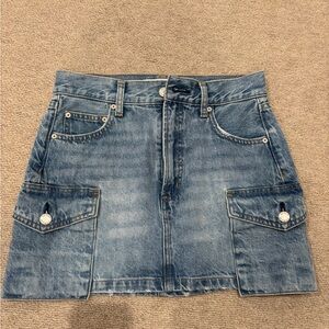 Denim Forum Mid-Rise Denim Skirt